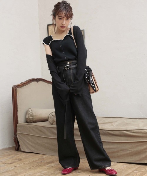 one after another NICE CLAUP（ワンアフターアナザーナイスクラップ）の「スカラップバレエシューズ（バレエシューズ・レディース・ブラック/レッド・SMALL/MEDIUM/LARGE）」の15枚目の写真