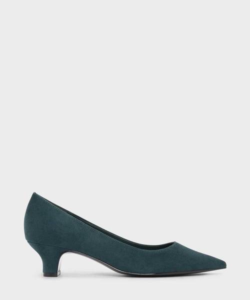 CHARLES & KEITH（チャールズ & キース）の「キトンヒールパンプス / KITTEN HEEL PUMPS（パンプス・レディース・ブラック/ブルーグリーン/マルチ・22.5cm/23cm/23.5cm/24.5cm/25cm/25.5cm）」の2枚目の写真