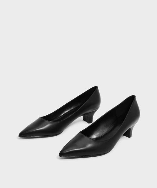 CHARLES & KEITH（チャールズ & キース）の「キトンヒールパンプス / KITTEN HEEL PUMPS（パンプス・レディース・ブラック/ブルーグリーン/マルチ・22.5cm/23cm/23.5cm/24.5cm/25cm/25.5cm）」の4枚目の写真