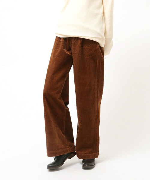quadro(クオドロ)の「8Wストレッチコーデュロイワイドパンツ(その他パンツ・レディース・オフホワイト/ベージュ/キャメル・SMALL/MEDIUM)」の1枚目の写真