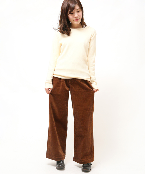 quadro(クオドロ)の「8Wストレッチコーデュロイワイドパンツ(その他パンツ・レディース・オフホワイト/ベージュ/キャメル・SMALL/MEDIUM)」の15枚目の写真