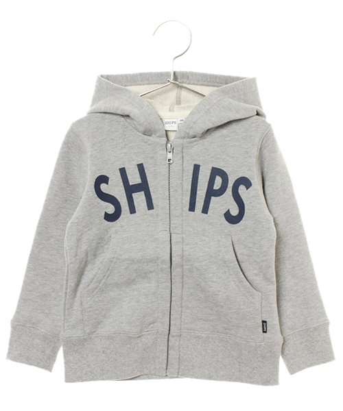 SHIPS（シップス）の「SHIPS KIDS:ロゴ ジップアップ パーカー(baby)（パーカー・キッズ・グレー/ネイビー・80/90）」の2枚目の写真