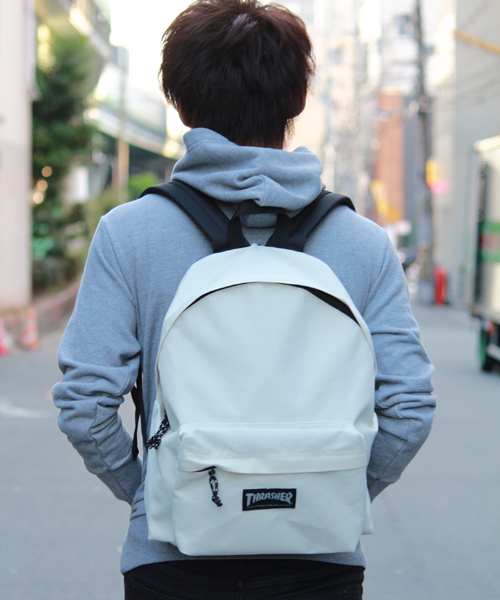THRASHER（スラッシャー）の「∴WEGO/THRASHER ナイロンデイバッグ（バックパック/リュック・レディース・ホワイト/ネイビー・FREE）」の10枚目の写真