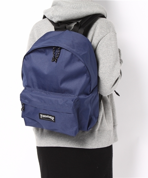 THRASHER（スラッシャー）の「∴WEGO/THRASHER ナイロンデイバッグ（バックパック/リュック・レディース・ホワイト/ネイビー・FREE）」の3枚目の写真