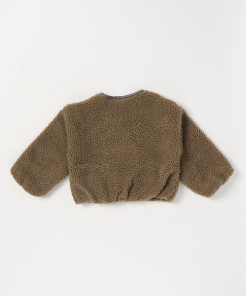 GLOBAL WORK（グローバルワーク）の「【キッズ】ボアＺＩＰブルゾン/818399（その他アウター・キッズ・ブラウン/ホワイト系その他2・SMALL/MEDIUM/LARGE/X-LARGE/XX-LARGE）」の3枚目の写真