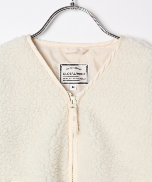 GLOBAL WORK（グローバルワーク）の「【キッズ】ボアＺＩＰブルゾン/818399（その他アウター・キッズ・ブラウン/ホワイト系その他2・SMALL/MEDIUM/LARGE/X-LARGE/XX-LARGE）」の6枚目の写真
