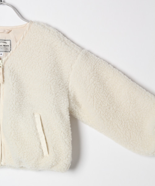 GLOBAL WORK（グローバルワーク）の「【キッズ】ボアＺＩＰブルゾン/818399（その他アウター・キッズ・ブラウン/ホワイト系その他2・SMALL/MEDIUM/LARGE/X-LARGE/XX-LARGE）」の7枚目の写真