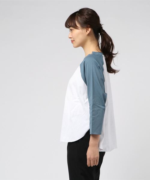 flower（フラワー）の「レディラグランティーズ（Tシャツ/カットソー・レディース・ピンク/ブルー・FREE）」の4枚目の写真