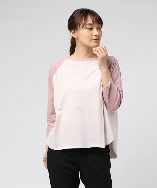 flower（フラワー）の「レディラグランティーズ（Tシャツ/カットソー・レディース・ピンク/ブルー・FREE）」の6枚目の写真