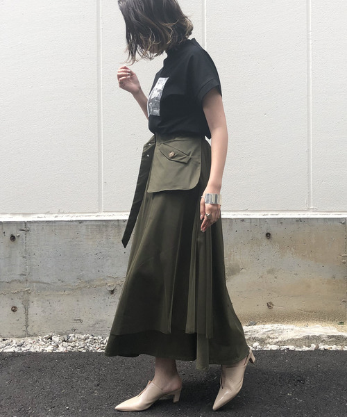 &g'aime（アンジェム）の「【&g'aime】チュールレイヤードスカート（スカート・レディース・ベージュ/ネイビー/カーキ・FREE）」の9枚目の写真