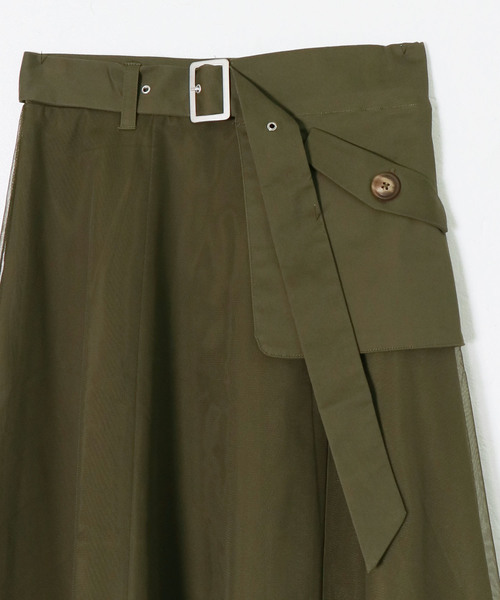 &g'aime（アンジェム）の「【&g'aime】チュールレイヤードスカート（スカート・レディース・ベージュ/ネイビー/カーキ・FREE）」の17枚目の写真