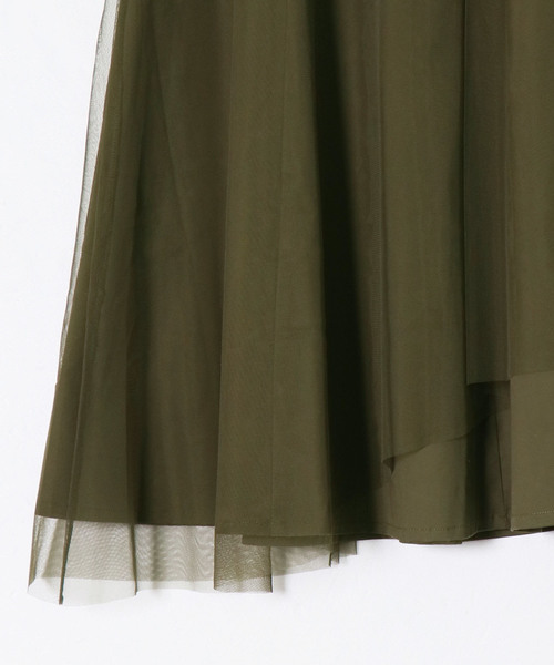 &g'aime（アンジェム）の「【&g'aime】チュールレイヤードスカート（スカート・レディース・ベージュ/ネイビー/カーキ・FREE）」の18枚目の写真