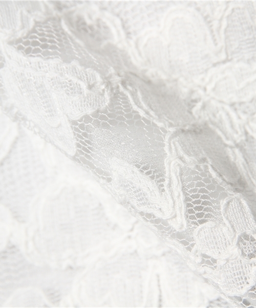 VIS（ビス）の「裏地配色レースプルオーバー（Tシャツ/カットソー・レディース・ホワイト/ホワイト系その他/グリーン系その他/サックスブルー/タン・MEDIUM）」の11枚目の写真