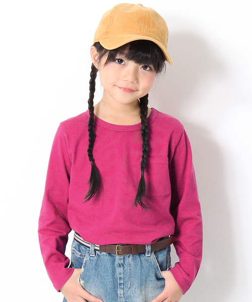 devirock(デビロック)の「クルーネック長袖Tシャツ(Tシャツ/カットソー・キッズ・ホワイト/キャメル/イエロー系その他/ラベンダー/レッド系その他/パープル系その他/スモークピンク/モカ/ライトブラウン/杢グレー/ブルー系その他/グリーン系その他/グリーン系その他2/カーキ/ネイビー/パープル/ブラック・80cm/90cm/110cm/100cm/120cm/130cm/160cm/150cm/140cm)」の17枚目の写真