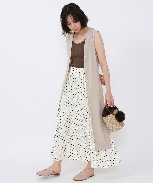 coen(コーエン)の「プリントタックロングスカート#(スカート・レディース・ブラウン/ブラック/ネイビー/ベージュ/ライトブルー/ナチュラル/ライム/オフホワイト/その他1/クリーム・FREE)」の21枚目の写真