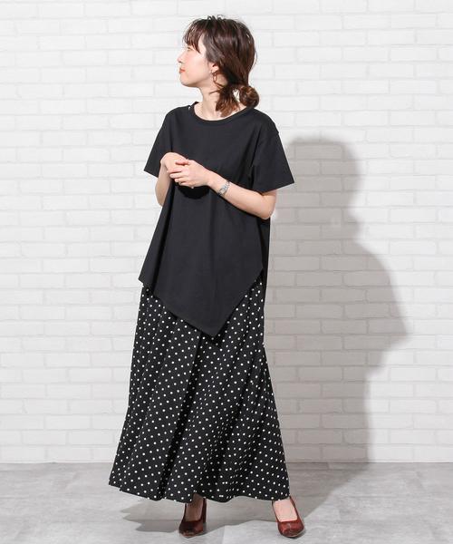 coen(コーエン)の「プリントタックロングスカート#(スカート・レディース・ブラウン/ブラック/ネイビー/ベージュ/ライトブルー/ナチュラル/ライム/オフホワイト/その他1/クリーム・FREE)」の19枚目の写真