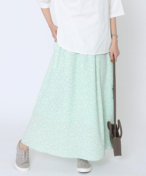 coen(コーエン)の「プリントタックロングスカート#(スカート・レディース・ブラウン/ブラック/ネイビー/ベージュ/ライトブルー/ナチュラル/ライム/オフホワイト/その他1/クリーム・FREE)」の18枚目の写真