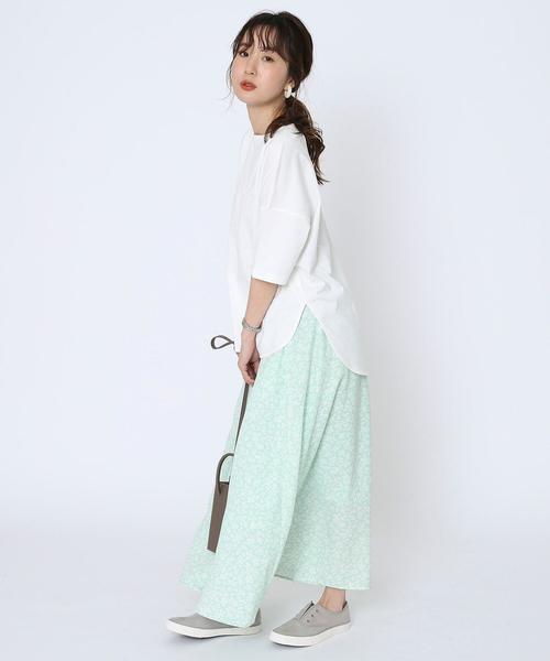 coen(コーエン)の「プリントタックロングスカート#(スカート・レディース・ブラウン/ブラック/ネイビー/ベージュ/ライトブルー/ナチュラル/ライム/オフホワイト/その他1/クリーム・FREE)」の17枚目の写真