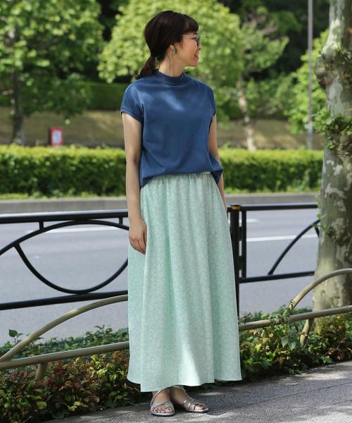 coen(コーエン)の「プリントタックロングスカート#(スカート・レディース・ブラウン/ブラック/ネイビー/ベージュ/ライトブルー/ナチュラル/ライム/オフホワイト/その他1/クリーム・FREE)」の16枚目の写真