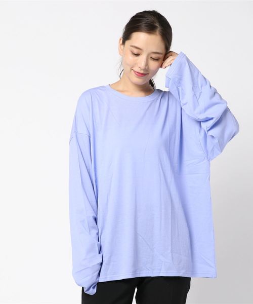 DING(ディング)の「DING/カラーロングTシャツ(Tシャツ/カットソー・メンズ・パープル/ピンク/イエロー・FREE)」の14枚目の写真