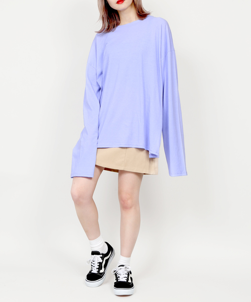 DING(ディング)の「DING/カラーロングTシャツ(Tシャツ/カットソー・メンズ・パープル/ピンク/イエロー・FREE)」の6枚目の写真