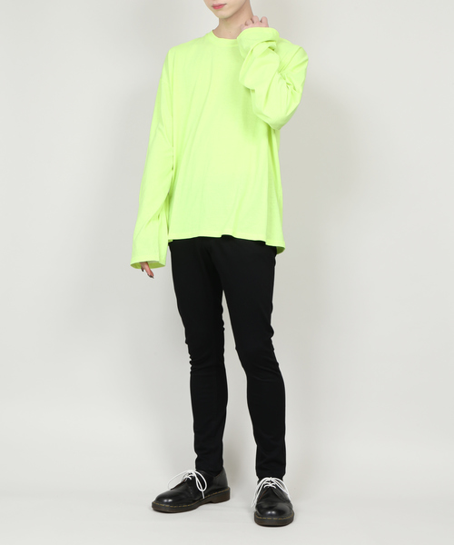 DING(ディング)の「DING/カラーロングTシャツ(Tシャツ/カットソー・メンズ・パープル/ピンク/イエロー・FREE)」の7枚目の写真