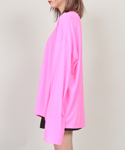 DING(ディング)の「DING/カラーロングTシャツ(Tシャツ/カットソー・メンズ・パープル/ピンク/イエロー・FREE)」の12枚目の写真