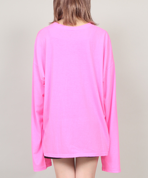 DING(ディング)の「DING/カラーロングTシャツ(Tシャツ/カットソー・メンズ・パープル/ピンク/イエロー・FREE)」の17枚目の写真