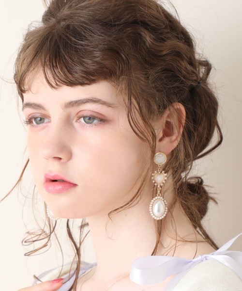 セール Salon ハニーサロン のファッション Honey 楕円パールピアス ピアス 両耳用 Honey セール Salon ハニーサロン のファッション Honey 楕円パールピアス ピアス 両耳用 Honey