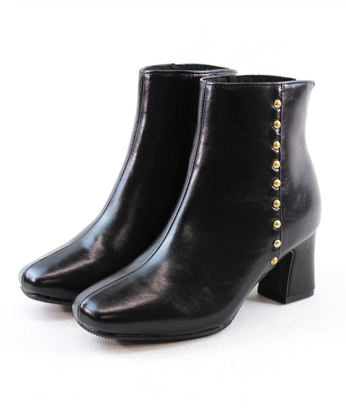 VIVIAN（ヴィヴィアン）の「バックファスナースタッズショートブーツ（ブーツ・レディース・タン/ダークブラック/ブラック系その他2/ブラウン系その他4・LL/S/M/L）」の5枚目の写真