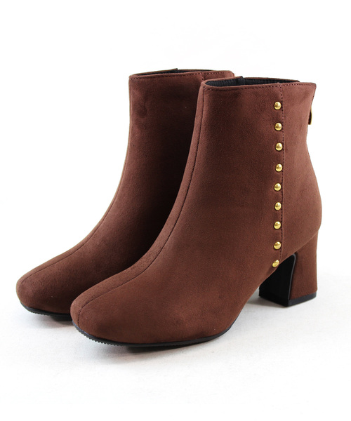 VIVIAN（ヴィヴィアン）の「バックファスナースタッズショートブーツ（ブーツ・レディース・タン/ダークブラック/ブラック系その他2/ブラウン系その他4・LL/S/M/L）」の6枚目の写真