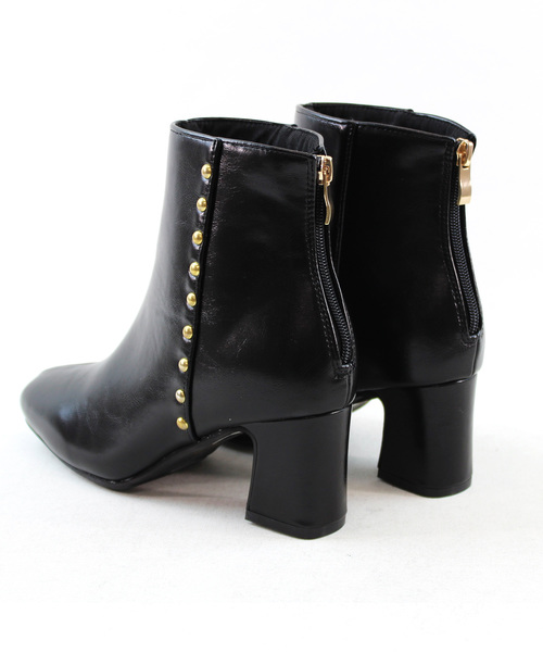 VIVIAN（ヴィヴィアン）の「バックファスナースタッズショートブーツ（ブーツ・レディース・タン/ダークブラック/ブラック系その他2/ブラウン系その他4・LL/S/M/L）」の8枚目の写真