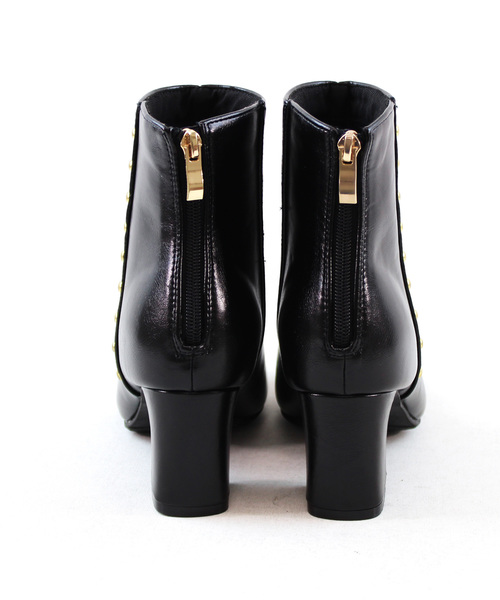 VIVIAN（ヴィヴィアン）の「バックファスナースタッズショートブーツ（ブーツ・レディース・タン/ダークブラック/ブラック系その他2/ブラウン系その他4・LL/S/M/L）」の9枚目の写真