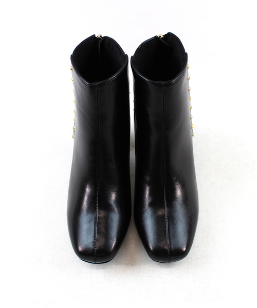 VIVIAN（ヴィヴィアン）の「バックファスナースタッズショートブーツ（ブーツ・レディース・タン/ダークブラック/ブラック系その他2/ブラウン系その他4・LL/S/M/L）」の10枚目の写真