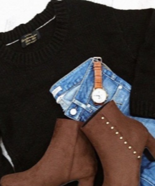 VIVIAN（ヴィヴィアン）の「バックファスナースタッズショートブーツ（ブーツ・レディース・タン/ダークブラック/ブラック系その他2/ブラウン系その他4・LL/S/M/L）」の21枚目の写真