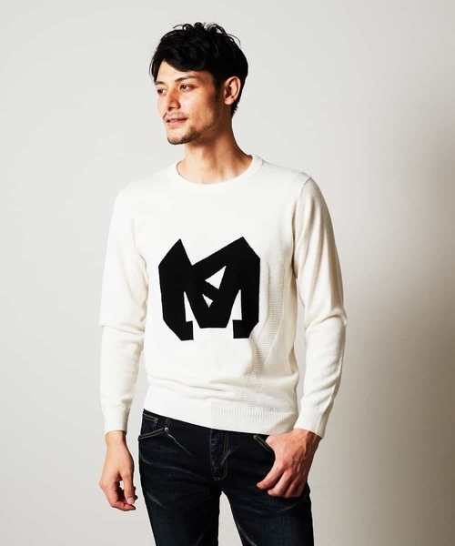 MICHEL KLEIN HOMME (ミッシェルクランオム)の「ニット(ラファエロ)(ニット/セーター・メンズ・ブラック/アイボリー・46/48/51)」の1枚目の写真