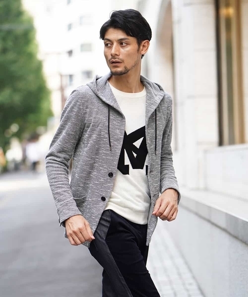 MICHEL KLEIN HOMME (ミッシェルクランオム)の「ニット(ラファエロ)(ニット/セーター・メンズ・ブラック/アイボリー・46/48/51)」の3枚目の写真