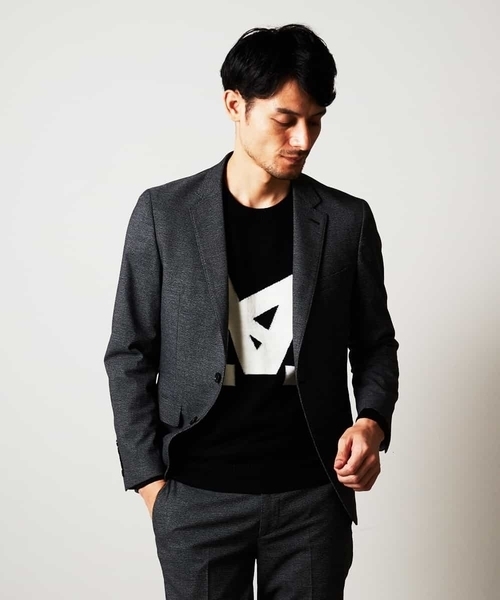 MICHEL KLEIN HOMME (ミッシェルクランオム)の「ニット(ラファエロ)(ニット/セーター・メンズ・ブラック/アイボリー・46/48/51)」の6枚目の写真