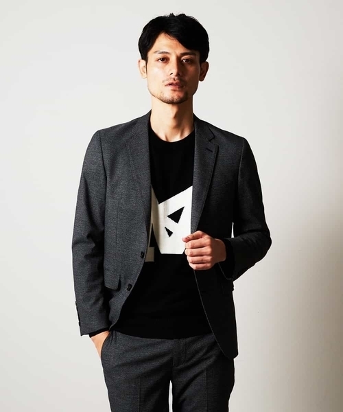 MICHEL KLEIN HOMME (ミッシェルクランオム)の「ニット(ラファエロ)(ニット/セーター・メンズ・ブラック/アイボリー・46/48/51)」の7枚目の写真