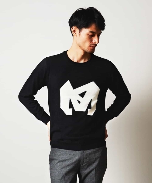 MICHEL KLEIN HOMME (ミッシェルクランオム)の「ニット(ラファエロ)(ニット/セーター・メンズ・ブラック/アイボリー・46/48/51)」の12枚目の写真