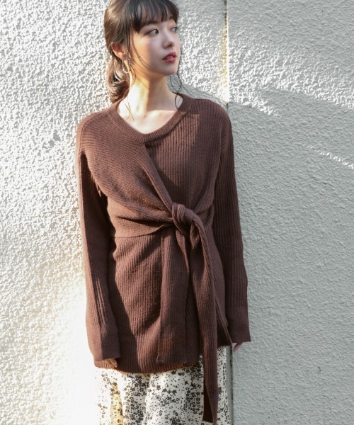 LOWRYS FARM（ローリーズファーム）の「リブムスビプルオーバー　860984（ニット/セーター・レディース・ブラック/ブラウン/グリーン/アイボリー・FREE）」の3枚目の写真