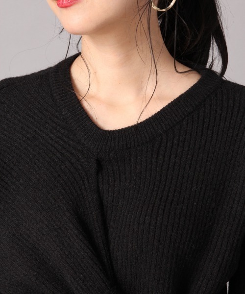 LOWRYS FARM（ローリーズファーム）の「リブムスビプルオーバー　860984（ニット/セーター・レディース・ブラック/ブラウン/グリーン/アイボリー・FREE）」の8枚目の写真