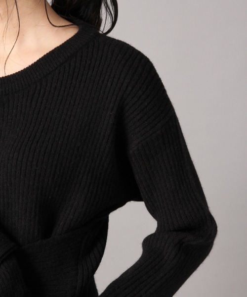 LOWRYS FARM（ローリーズファーム）の「リブムスビプルオーバー　860984（ニット/セーター・レディース・ブラック/ブラウン/グリーン/アイボリー・FREE）」の9枚目の写真