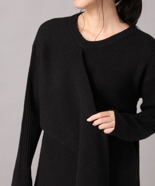 LOWRYS FARM（ローリーズファーム）の「リブムスビプルオーバー　860984（ニット/セーター・レディース・ブラック/ブラウン/グリーン/アイボリー・FREE）」の12枚目の写真