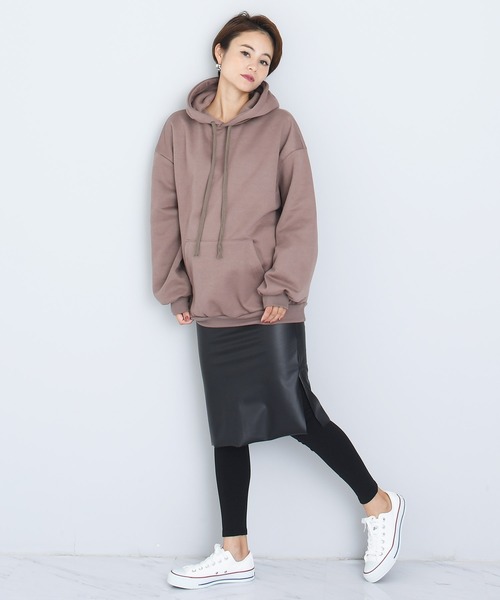 フェイクレザー裏起毛 マタニティスカートレギンス（マタニティウェア/グッズ）｜CHOCOA（チョコア）