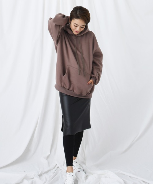 フェイクレザー裏起毛 マタニティスカートレギンス（マタニティウェア/グッズ）｜CHOCOA（チョコア）