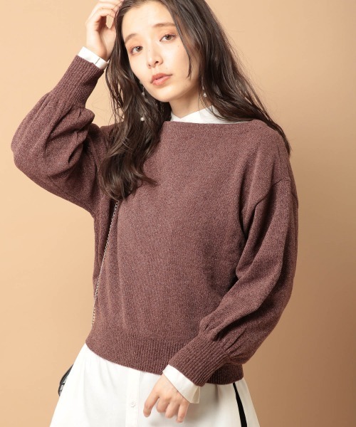 モールラメショートプルオーバー Woman ミスティウーマン のファッション トップス ニット セーター セール ニット セーター Woman ミスティウーマン のニット セーター モールラメショートプルオーバー Mysty 割引発見