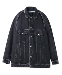 JOHN LAWRENCE SULLIVAN | BLEACHED DENIM DETACHABLE SLEEVE JACKET(デニムジャケット)
