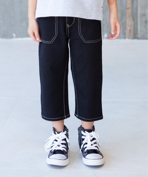 RAGMART(ラグマート)の「カットソーストレッチパンツ 7分丈(その他パンツ・キッズ・ブラック/ネイビー/ベージュ/グリーン・100cm/120cm/130cm/110cm)」の1枚目の写真