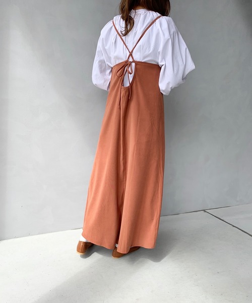 LE MORE（リモア）の「サロペットワンピース/バックリボンキャミワンピース（ワンピース・レディース・ブラウン/オレンジ系その他・FREE）」の11枚目の写真